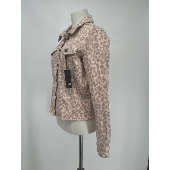 Kut from the Kloth Pink Leopard Jean Jacket - Picture 7 of 16